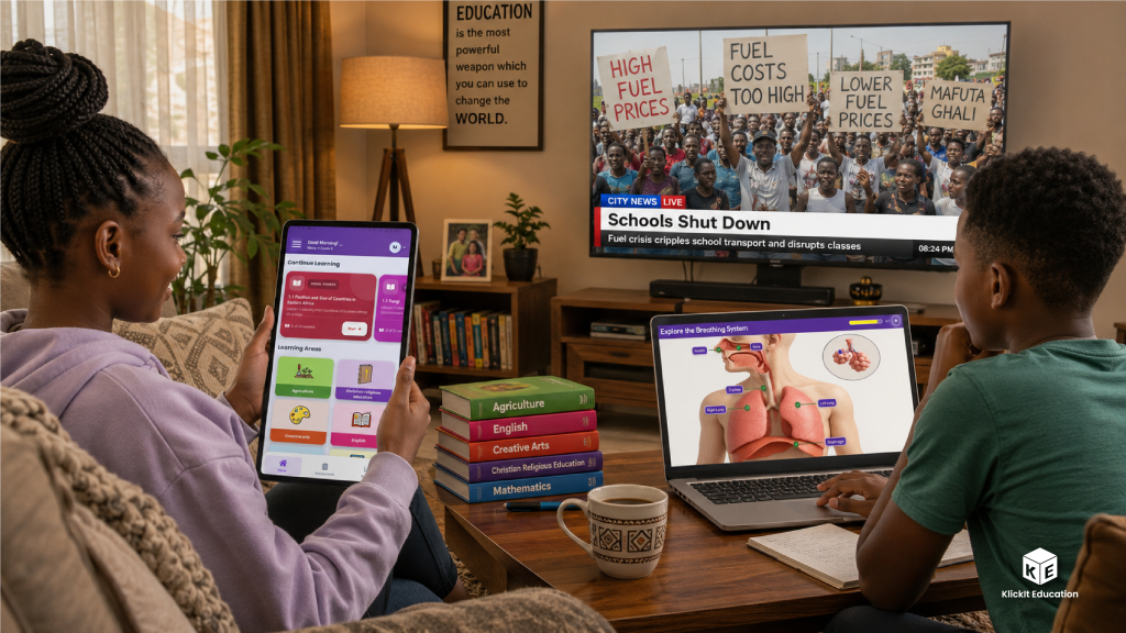 Learning at home using KlickIt Education